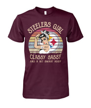 Load image into Gallery viewer, Steelers Girl Classy Sassy T-Shirt Guys Tee