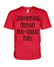 Load image into Gallery viewer, Redhead Good Morning White Mug Guys V-Neck