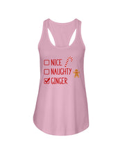 Load image into Gallery viewer, Nice Naughty Ginger Redhead T Shirt Ladies Flowy Tank