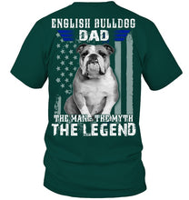 Load image into Gallery viewer, English Bulldog  - The Man - The Myth - The Legend Black T-Shirt Guys Tee