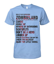 Load image into Gallery viewer, Zombieland Rules For Surviving Quote T-Shirt Guys Tee