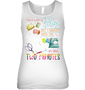 Brag Sean Ripper In Two Minutes Funny T-Shirt Ladies Flowy Tank