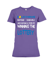 Load image into Gallery viewer, Down Syndrome Lottery Black T-Shirt Gift Ladies Tee