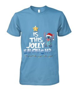 Cute Stitch Is This Jolly Enough Christmas Gift Tee Guys Tee