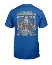Load image into Gallery viewer, Heavy Equipment Operator Black T-Shirt Guys Tee