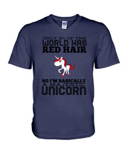 Load image into Gallery viewer, Redhead Unicorn Gift For Fans Funny T-Shirt Guys V-Neck