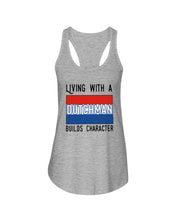 Load image into Gallery viewer, Dutch Man Builds Character Quote Trending Gift Ladies Flowy Tank