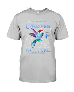 All I Want For Christmas Is A Cure Stop Diabetes Guys Tee