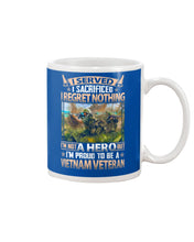 Load image into Gallery viewer, Vietnam Vetera Regret Nothing Black T-Shirt Mug