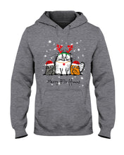 Load image into Gallery viewer, Merry Fluffmas Cute Cats Gift For Cat Lovers Hoodie