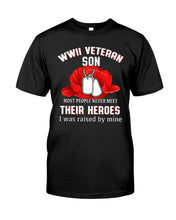 Load image into Gallery viewer, Wwii Veteran Gift For Veteran Dad Quote T-Shirt Guys Tee