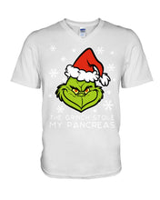 Load image into Gallery viewer, The Grinch Stole My Pancreas Guys V-Neck