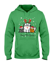 Load image into Gallery viewer, Merry Fluffmas Cute Cats Gift For Cat Lovers Hoodie