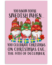 Load image into Gallery viewer, Swedish Christmas Gnome Cute Gift Tee Vertical Poster