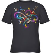 Load image into Gallery viewer, Bird Colorful Infinity Sign Youth Tee