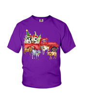 Load image into Gallery viewer, Merry Christmas In Town Cow Lovers Gift For Farmers Youth Tee