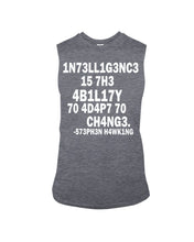 Load image into Gallery viewer, Intelligence Is The Ability To Adapt To Change Stephen Hawking Quote Unisex Long Sleeve