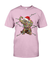 Load image into Gallery viewer, Elephant Color Light Christmas Gift Tee Guys Tee