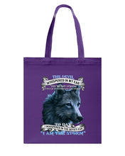 Load image into Gallery viewer, Wolf Lovers Trending Quote Tee Basketweave Tote Bag