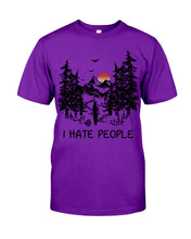 Load image into Gallery viewer, I Hate People Printing T-Shirt Guys Tee