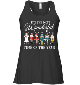 Ballet - Nutcracker Most Beautiful Time Of Year Black T-Shirt Ladies Flowy Tank