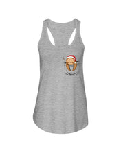 Load image into Gallery viewer, Pocket Slothmas Christmas Gift Funny T-Shirt Ladies Flowy Tank