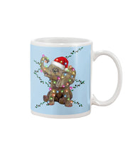 Load image into Gallery viewer, Elephant Color Light Christmas Gift Tee Mug