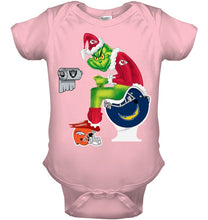 Load image into Gallery viewer, Funny Grinch Kansas Chief Christmas Gift Tee Baby Onesie
