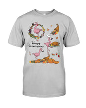 Load image into Gallery viewer, Flamingo Happy Thanksgiving Guys Tee