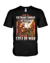 Load image into Gallery viewer, Veteran Cost Of War Gift For Soldier T-Shirt Guys V-Neck