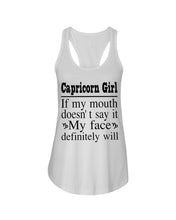 Load image into Gallery viewer, Zodiac- Capricorn Girl If My Month Doesn't Say Ladies Flowy Tank