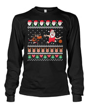 Load image into Gallery viewer, Christmas Santa Reindeer Play Basketball Ugly Sweater Shirt Unisex Long Sleeve