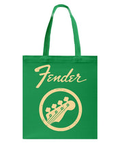 Load image into Gallery viewer, Guitar Lovers Fender Black T-Shirt Basketweave Tote Bag