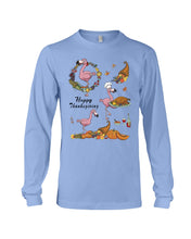 Load image into Gallery viewer, Flamingo Happy Thanksgiving Unisex Long Sleeve