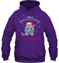 Load image into Gallery viewer, I Want A Hippopotamus For Christmas Shirt Hoodie