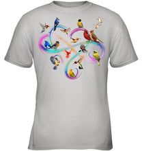 Load image into Gallery viewer, Bird Colorful Infinity Sign Youth Tee