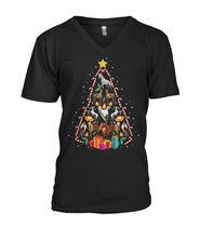 Load image into Gallery viewer, Horse Tree Christmas Candy Cane Guys V-Neck