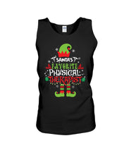 Load image into Gallery viewer, Santa's Favorite Physical Therapist Black T-Shirt Unisex Tank Top