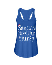 Load image into Gallery viewer, Santa's Favorite Nurse Ladies Flowy Tank