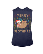Load image into Gallery viewer, Merry Slothmas Christmas Gift For Kids Family Gift T-Shirt Unisex Long Sleeve