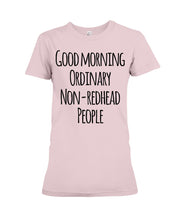 Load image into Gallery viewer, Redhead Good Morning White Mug Ladies Tee