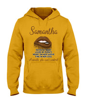 Load image into Gallery viewer, Samantha A Mouth She Can't Control Lipsquote Name T-Shirt Hoodie