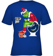 Load image into Gallery viewer, Funny Grinch Kansas Chief Christmas Gift Tee Youth Tee