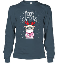 Load image into Gallery viewer, Funny Merry Catmas Christmas Gift Shirt Unisex Long Sleeve