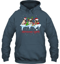 Load image into Gallery viewer, Pug Christmas Gift Black T-Shirt Hoodie