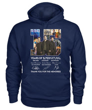 Load image into Gallery viewer, Supernatural 15 Years Anniversary Gift For Fan Black T-Shirt Hoodie