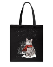 Load image into Gallery viewer, Cute Cat Christmas Gift For Cat Lovers Custom T-Shirt Basketweave Tote Bag