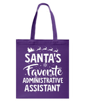 Load image into Gallery viewer, Santa Favorite Assistant Funny Christmas Gift Shirt Basketweave Tote Bag