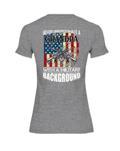 Load image into Gallery viewer, Never Underestimate A Grandpa Black T-Shirt Ladies Tee