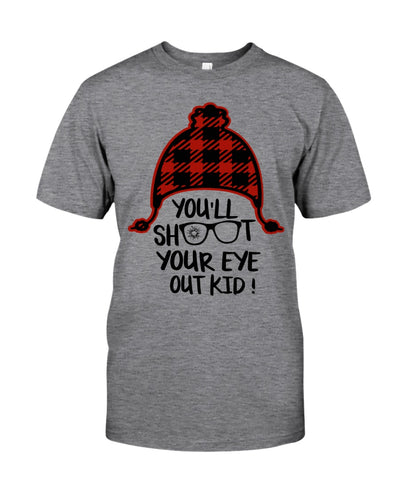 Funny Christmas T-Shirt Shoot Your Eye Out Guys Tee